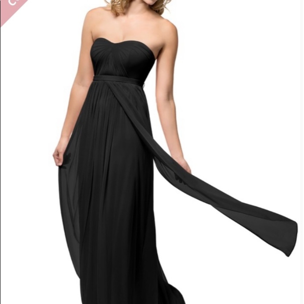Azazie Nessa Black MultiWay Formal Bridesmaid Gown